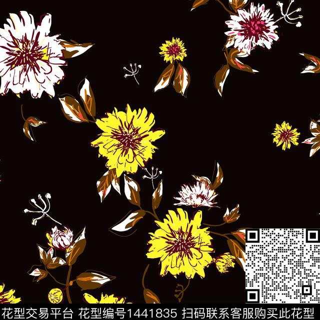 012.jpg - 1441835 - 绿植树叶 数码花型 扎染花型 - 数码印花花型 － 女装花型设计 － 瓦栏