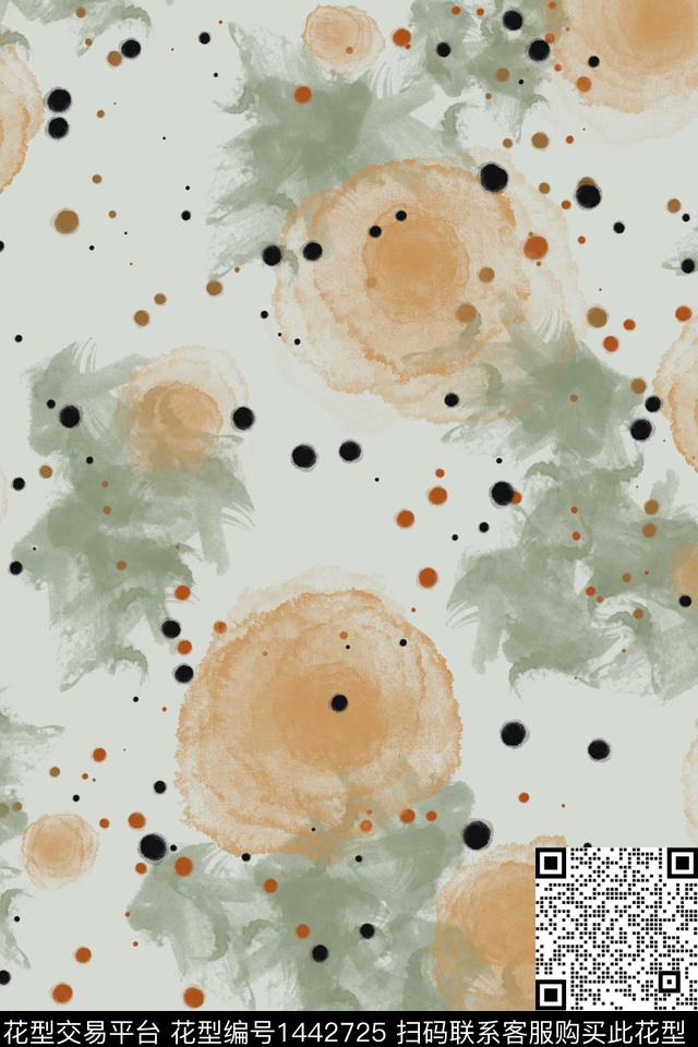 肌理抽象艺术数码印花花型下载（图片编号: 1442725） - 瓦栏（Walan）