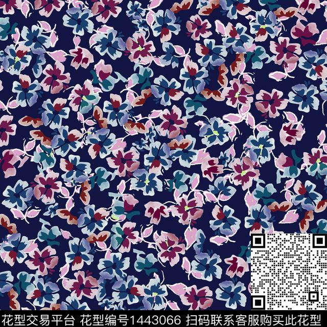 花卉满版散花小碎花传统印花花型下载（图片编号: 1443066） - 瓦栏（Walan）