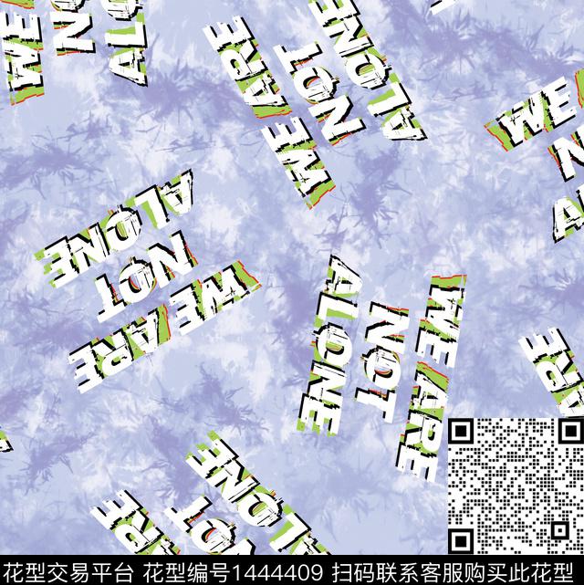 字母数码花型扎染花型数码印花花型下载（图片编号: 1444409） - 瓦栏（Walan）