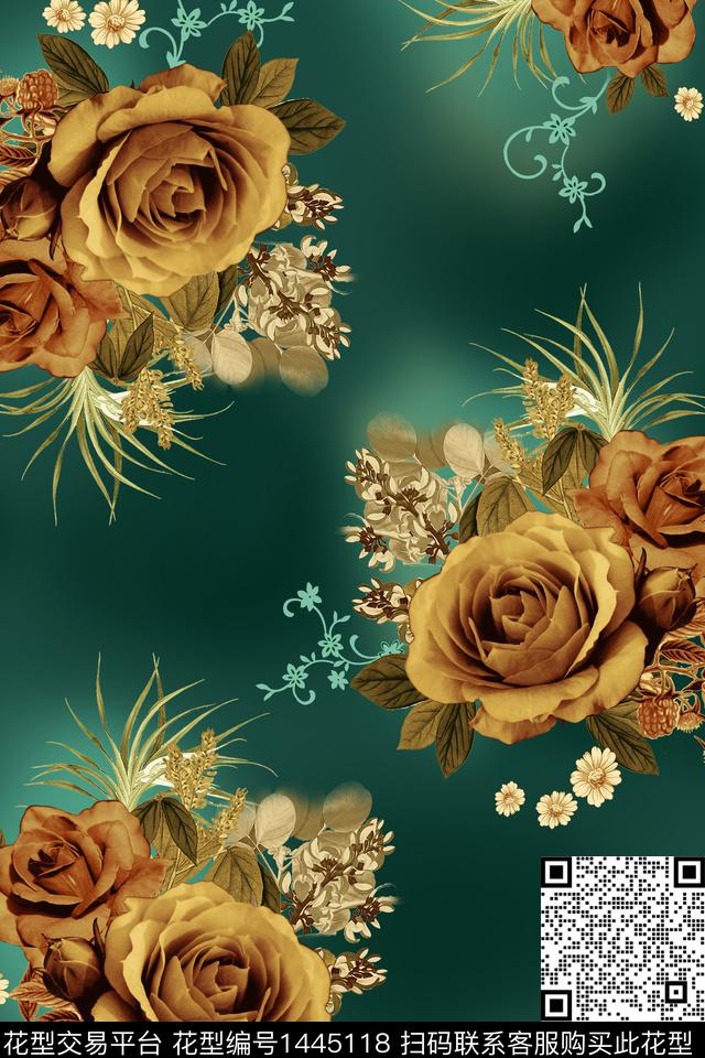 Orst_FU001.jpg - 1445118 - 纸印花 民族风 花卉 - 数码印花花型 － 女装花型设计 － 瓦栏