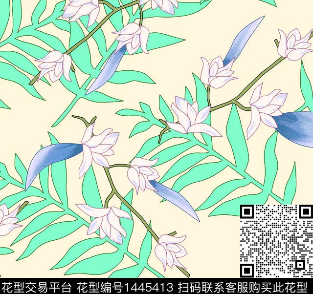 肌理小碎花混合拼接数码印花花型下载（图片编号: 1445413） - 瓦栏（Walan）