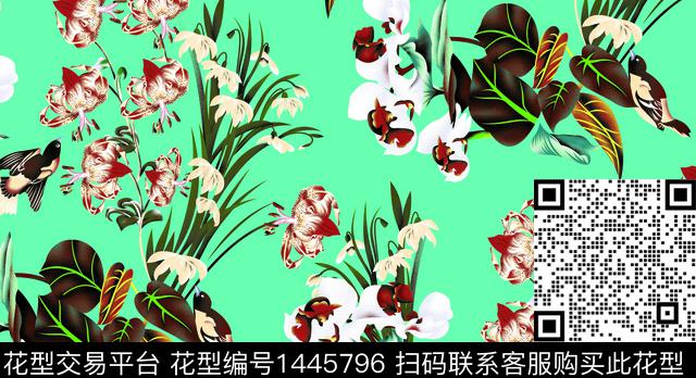 几何数码花型大牌风数码印花花型下载（图片编号: 1445796） - 瓦栏（Walan）