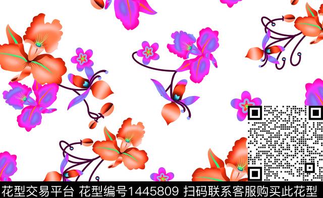 几何数码花型大牌风数码印花花型下载（图片编号: 1445809） - 瓦栏（Walan）