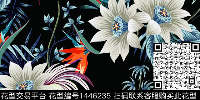 zhao-ttndh.jpg - 1446235 - 绿植树叶 扎染花型 花卉 - 传统印花花型 － 女装花型设计 － 瓦栏