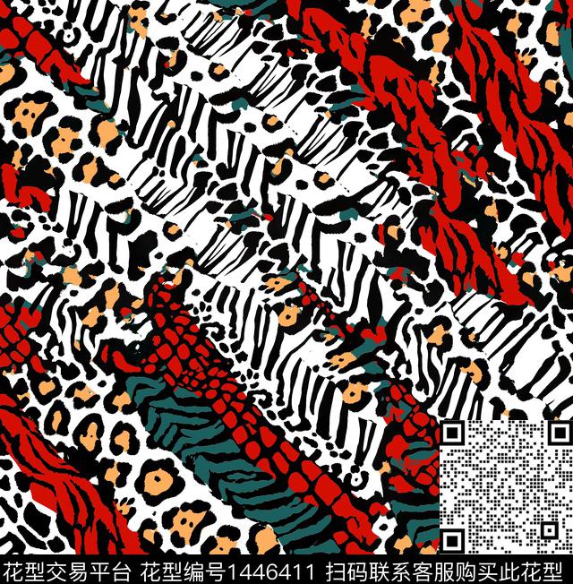 A042.jpg - 1446411 - 豹纹 抽象 动物皮草 - 数码印花花型 － 女装花型设计 － 瓦栏