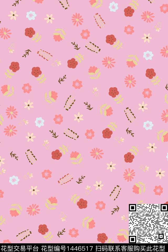 Orst_XXM0016.jpg - 1446517 - 童装 花卉 趣味 - 传统印花花型 － 童装花型设计 － 瓦栏