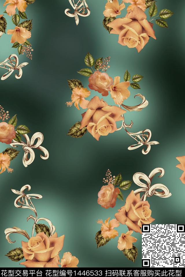 纸印花包金民族风数码印花花型下载（图片编号: 1446533） - 瓦栏（Walan）