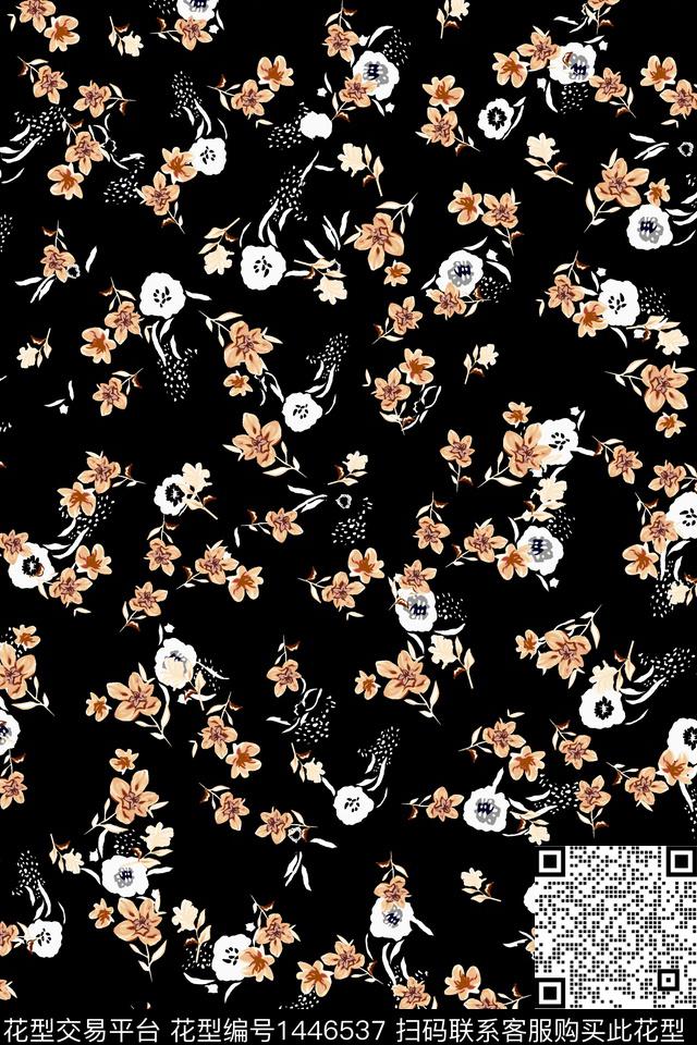 花卉小碎花满版散花传统印花花型下载（图片编号: 1446537） - 瓦栏（Walan）