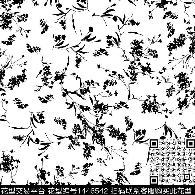 花卉小碎花满版散花传统印花花型下载（图片编号: 1446542） - 瓦栏（Walan）