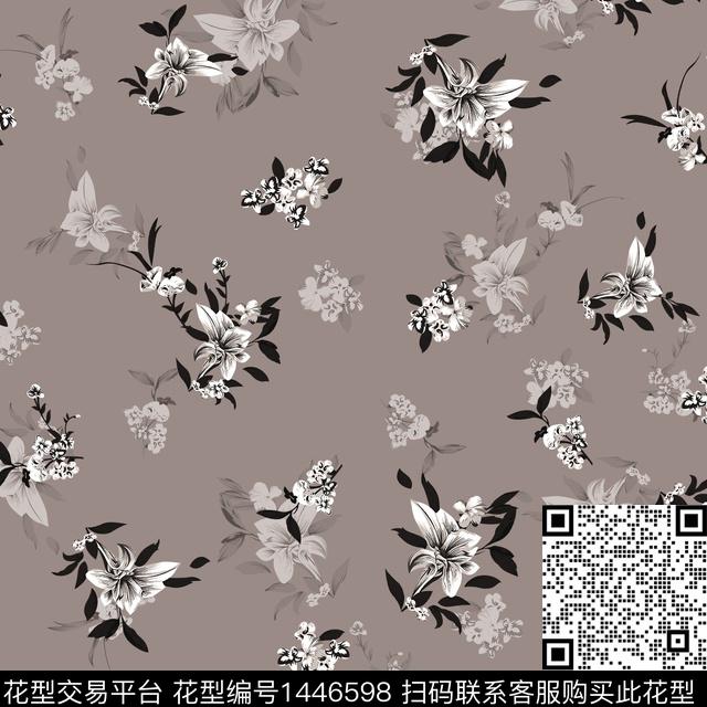 花卉小碎花满版散花传统印花花型下载（图片编号: 1446598） - 瓦栏（Walan）