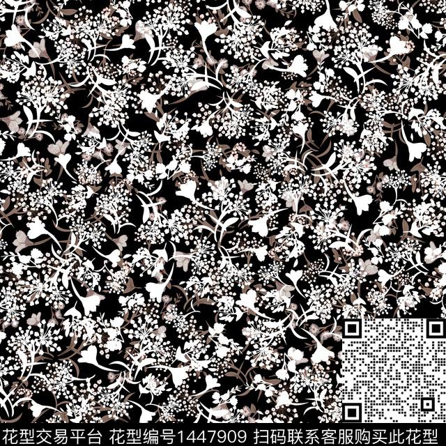 花卉小碎花满版散花数码印花花型下载（图片编号: 1447909） - 瓦栏（Walan）