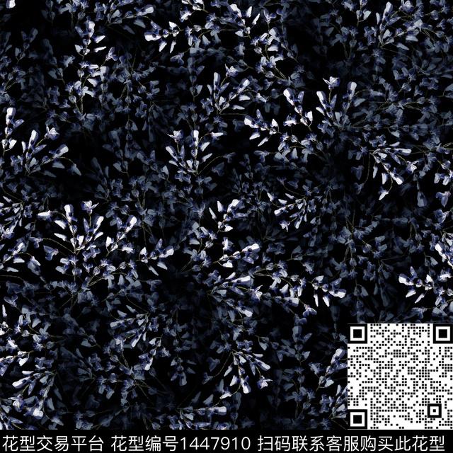 花卉小碎花满版散花数码印花花型下载（图片编号: 1447910） - 瓦栏（Walan）