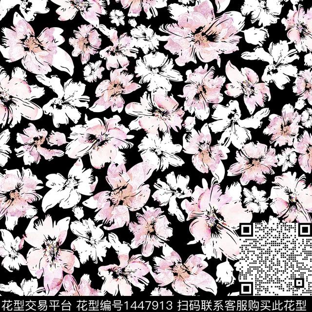 花卉满版散花小碎花数码印花花型下载（图片编号: 1447913） - 瓦栏（Walan）