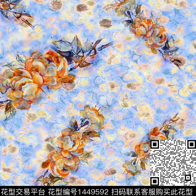 BSMYSJ0561.jpg - 1449592 - 绿植树叶 数码花型 花卉 - 数码印花花型 － 女装花型设计 － 瓦栏
