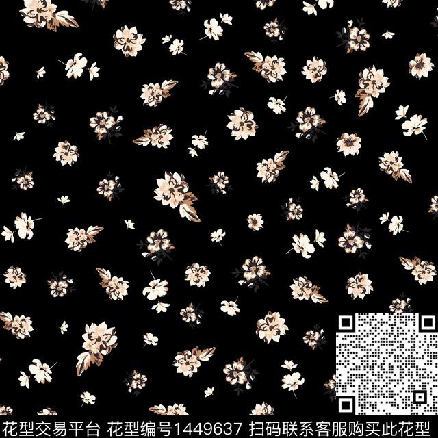 花卉小碎花满版散花数码印花花型下载（图片编号: 1449637） - 瓦栏（Walan）