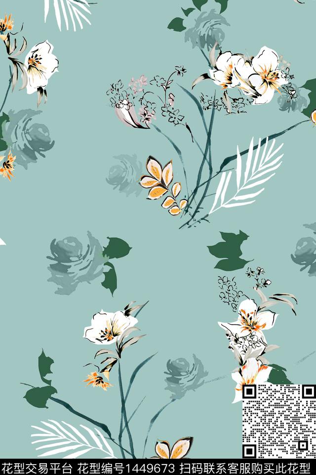 肌理简约香云纱数码印花花型下载（图片编号: 1449673） - 瓦栏（Walan）