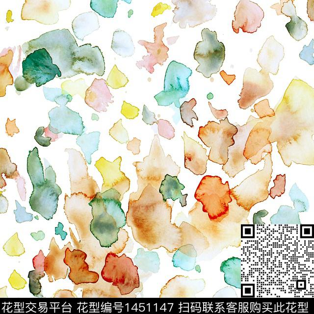 水彩流体审数码印花花型下载（图片编号: 1451147） - 瓦栏（Walan）