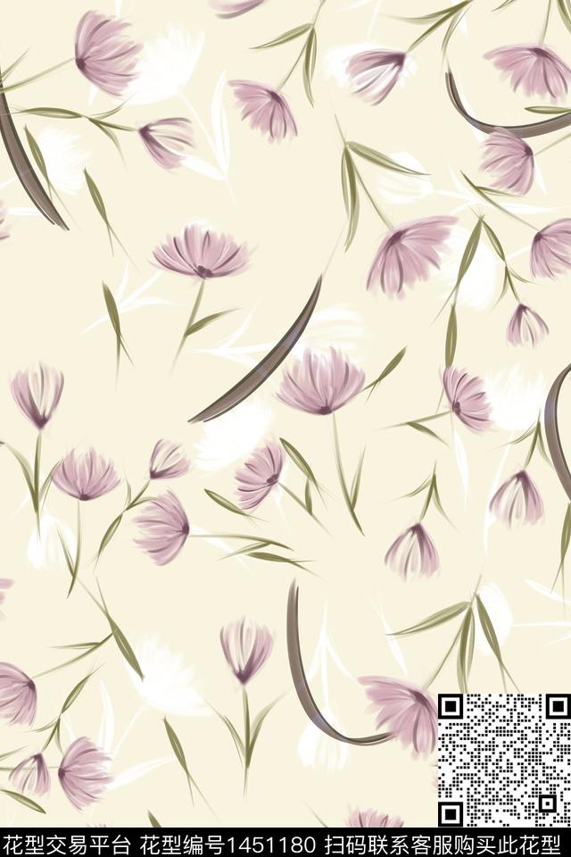 日韩小清新小碎花数码印花花型下载（图片编号: 1451180） - 瓦栏（Walan）