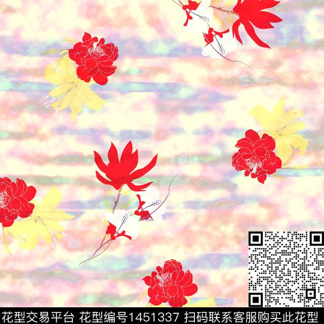 BSMYSJ0570.jpg - 1451337 - 绿植树叶 数码花型 花卉 - 数码印花花型 － 女装花型设计 － 瓦栏