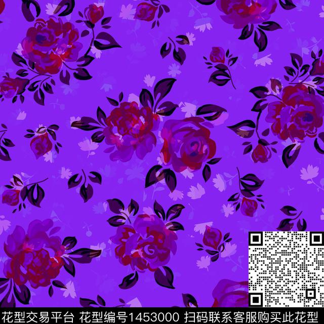 BSMYSJ0580.jpg - 1453000 - 绿植树叶 数码花型 花卉 - 数码印花花型 － 女装花型设计 － 瓦栏