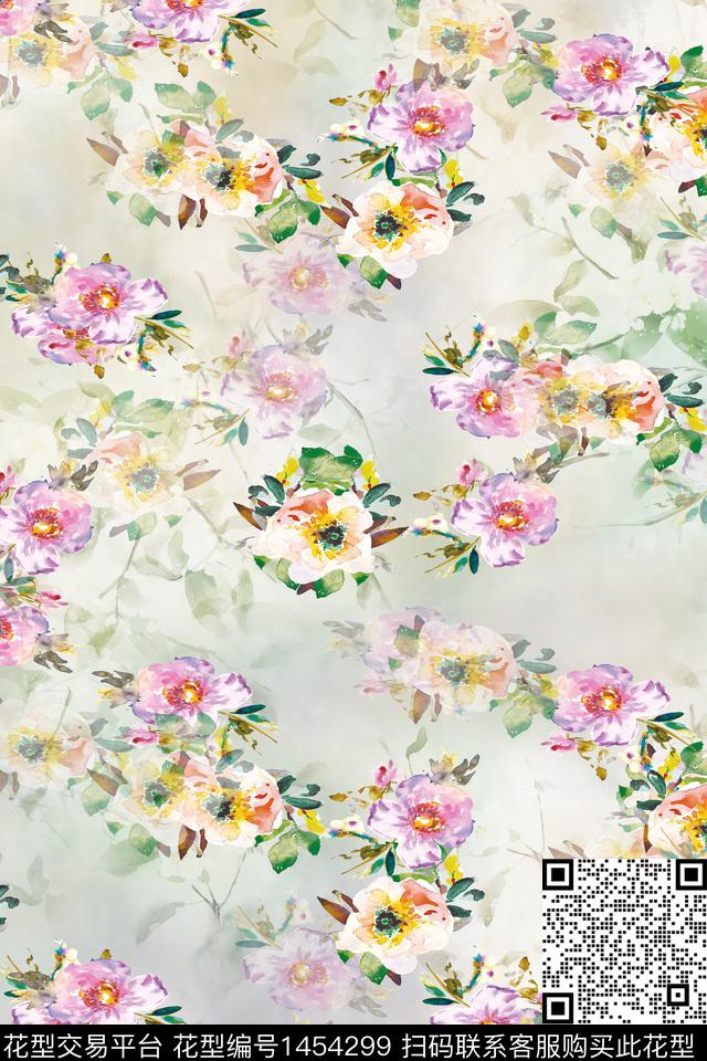 xz2437.jpg - 1454299 - 花卉 小清新 真丝 - 数码印花花型 － 女装花型设计 － 瓦栏