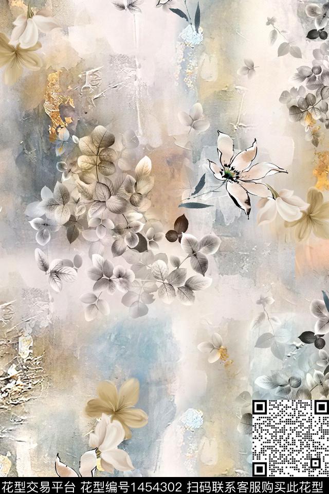 xz2440.jpg - 1454302 - 花卉 抽象 小清新 - 数码印花花型 － 女装花型设计 － 瓦栏