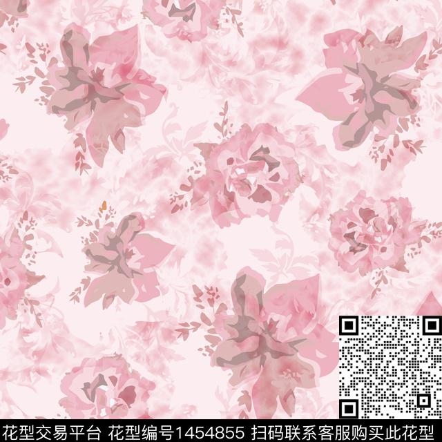 BSMYSJ0597.jpg - 1454855 - 绿植树叶 数码花型 花卉 - 数码印花花型 － 女装花型设计 － 瓦栏