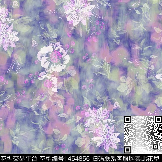 BSMYSJ0598.jpg - 1454856 - 绿植树叶 数码花型 花卉 - 数码印花花型 － 女装花型设计 － 瓦栏