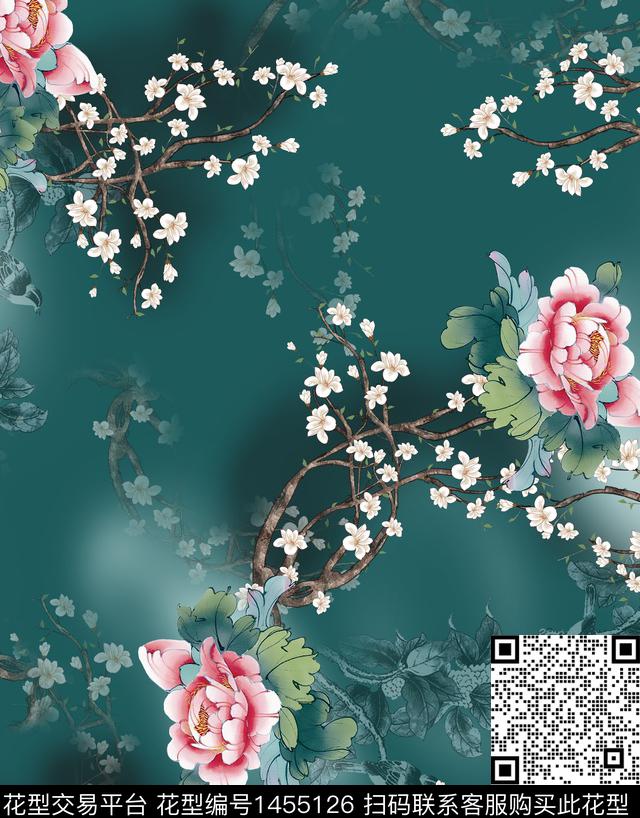 连衣裙女装旗袍传统印花花型下载（图片编号: 1455126） - 瓦栏（Walan）