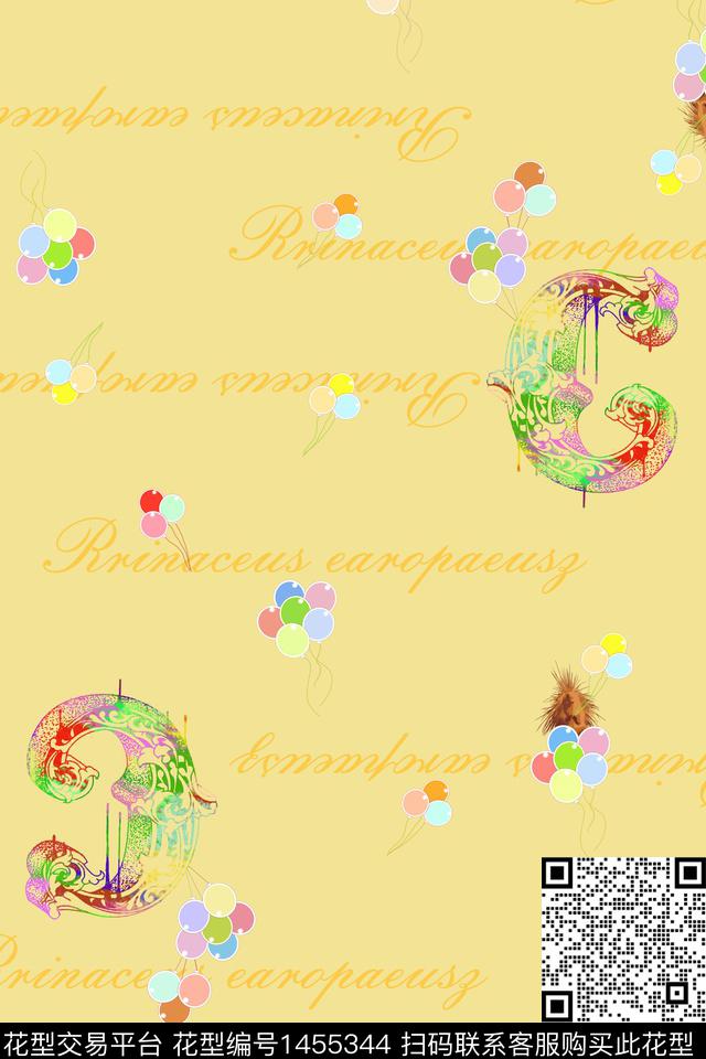 字母民族风节日数码印花花型下载（图片编号: 1455344） - 瓦栏（Walan）