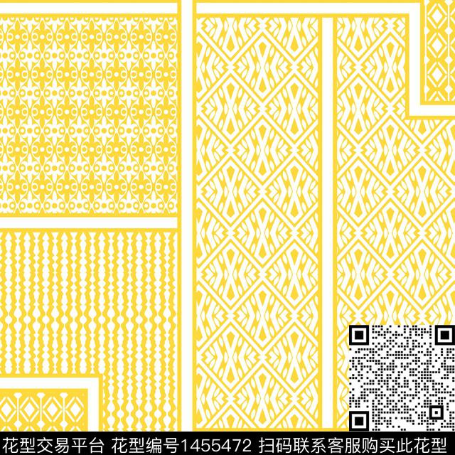 几何定位传统纹样民族风传统印花花型下载（图片编号: 1455472） - 瓦栏（Walan）