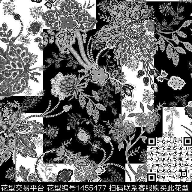 Z11575.jpg - 1455477 - 几何 民族风 佩斯利 - 数码印花花型 － 女装花型设计 － 瓦栏