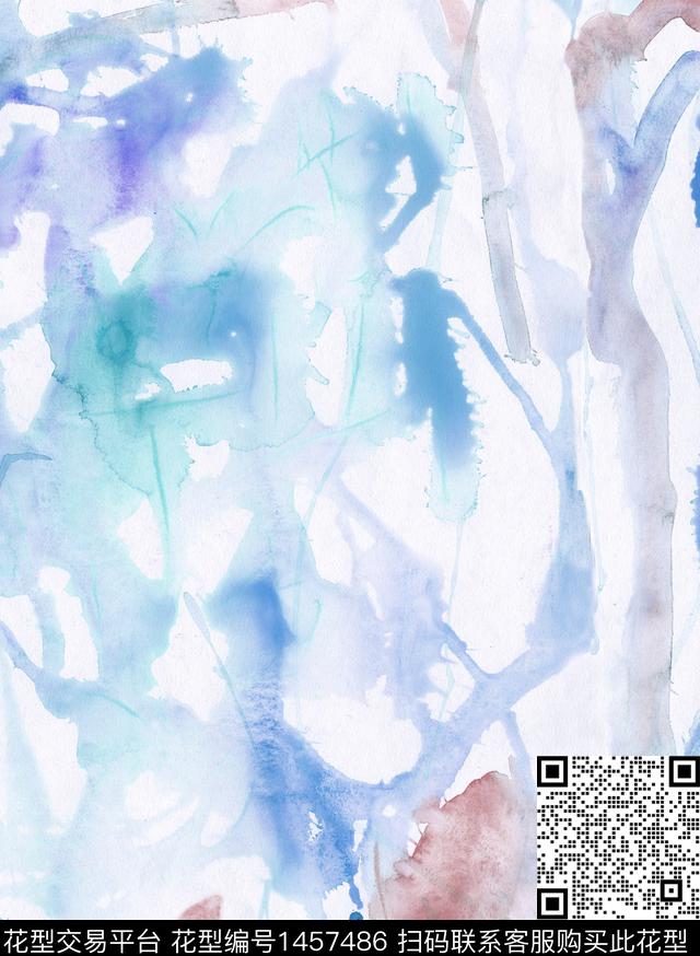 男装肌理1.jpg - 1457486 - 肌理 手绘 水墨肌理 - 数码印花花型 － 男装花型设计 － 瓦栏