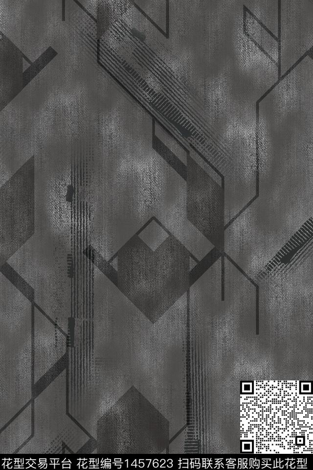 几何底纹男装数码印花花型下载（图片编号: 1457623） - 瓦栏（Walan）