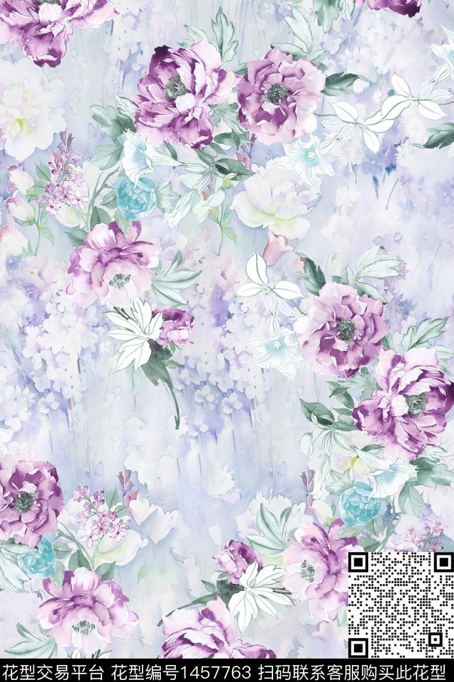 xz2497.jpg - 1457763 - 花卉 小清新 真丝 - 数码印花花型 － 女装花型设计 － 瓦栏