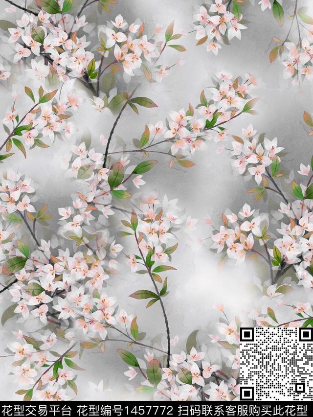 21-10-15-1.jpg - 1457772 - 数码花型 花卉 香云纱 - 数码印花花型 － 女装花型设计 － 瓦栏