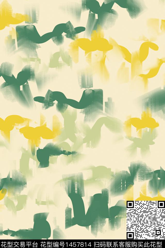 趋势花型抽象趣味数码印花花型下载（图片编号: 1457814） - 瓦栏（Walan）