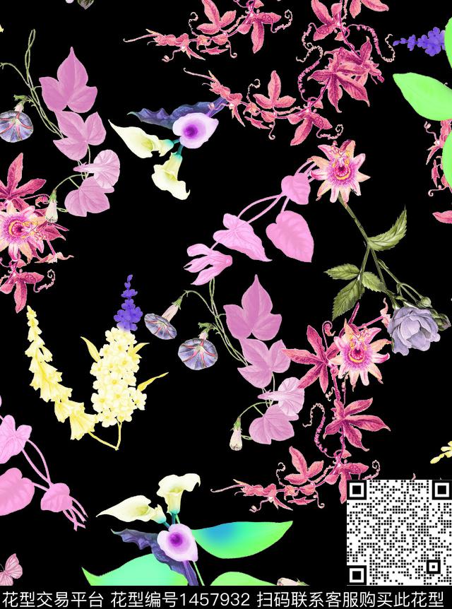 15.jpg - 1457932 - 水彩 数码花型 花卉 - 数码印花花型 － 女装花型设计 － 瓦栏
