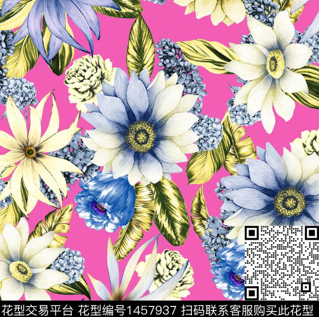 11.jpg - 1457937 - 数码花型 女装定位花 花卉 - 数码印花花型 － 女装花型设计 － 瓦栏