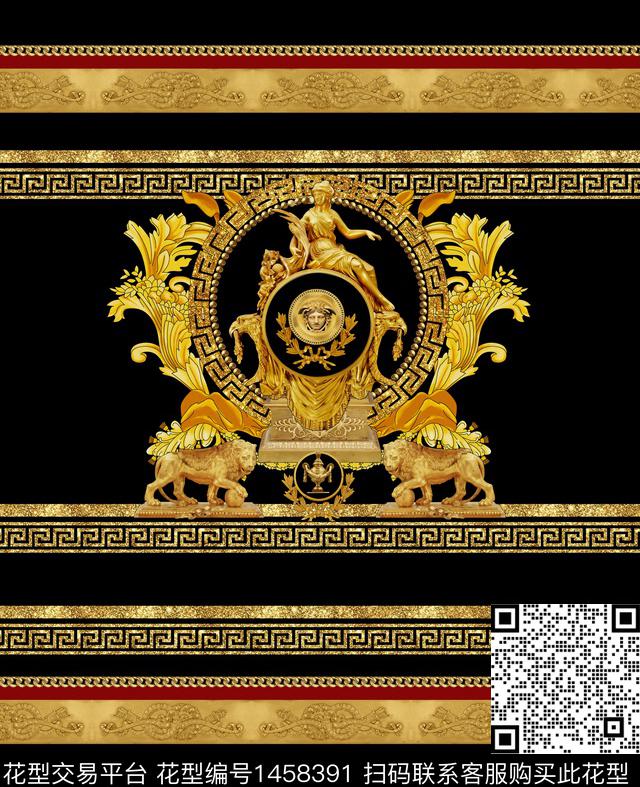 几何男装定位花豹纹数码印花花型下载（图片编号: 1458391） - 瓦栏（Walan）