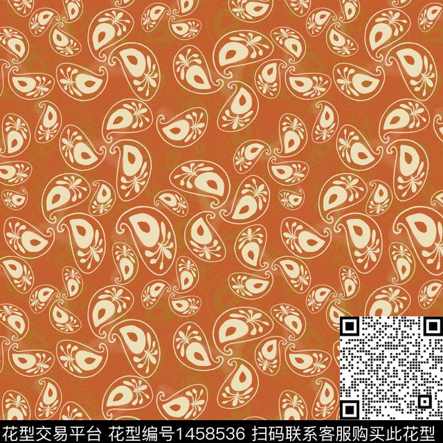 大牌风小碎花佩斯利图案传统印花花型下载（图片编号: 1458536） - 瓦栏（Walan）