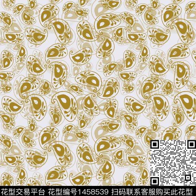 大牌风小碎花佩斯利图案传统印花花型下载（图片编号: 1458539） - 瓦栏（Walan）