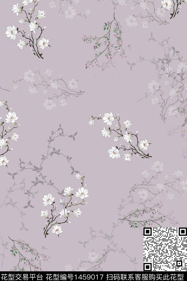 EE3.jpg - 1459017 - 几何花卉 肌理 简约 - 传统印花花型 － 女装花型设计 － 瓦栏