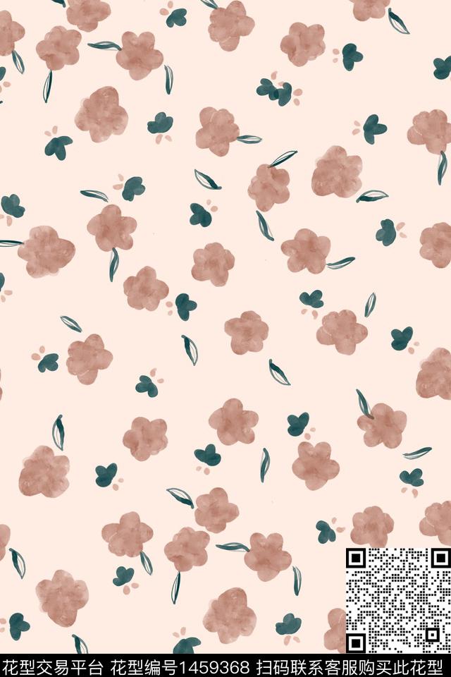 小清新抽象小碎花数码印花花型下载（图片编号: 1459368） - 瓦栏（Walan）
