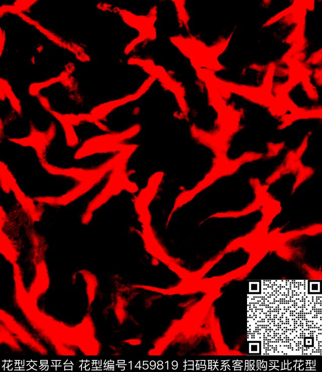 黑红.jpg - 1459819 - 纹理 北欧 抽象男装 - 数码印花花型 － 男装花型设计 － 瓦栏