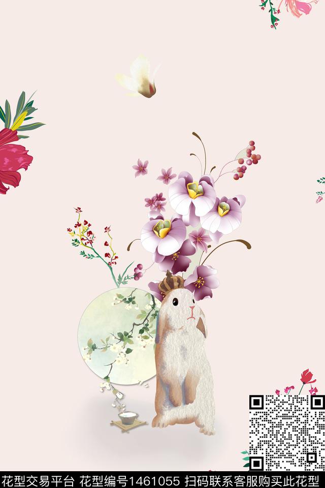 qx2272.jpg - 1461055 - 时尚 旗袍 中国 - 数码印花花型 － 女装花型设计 － 瓦栏