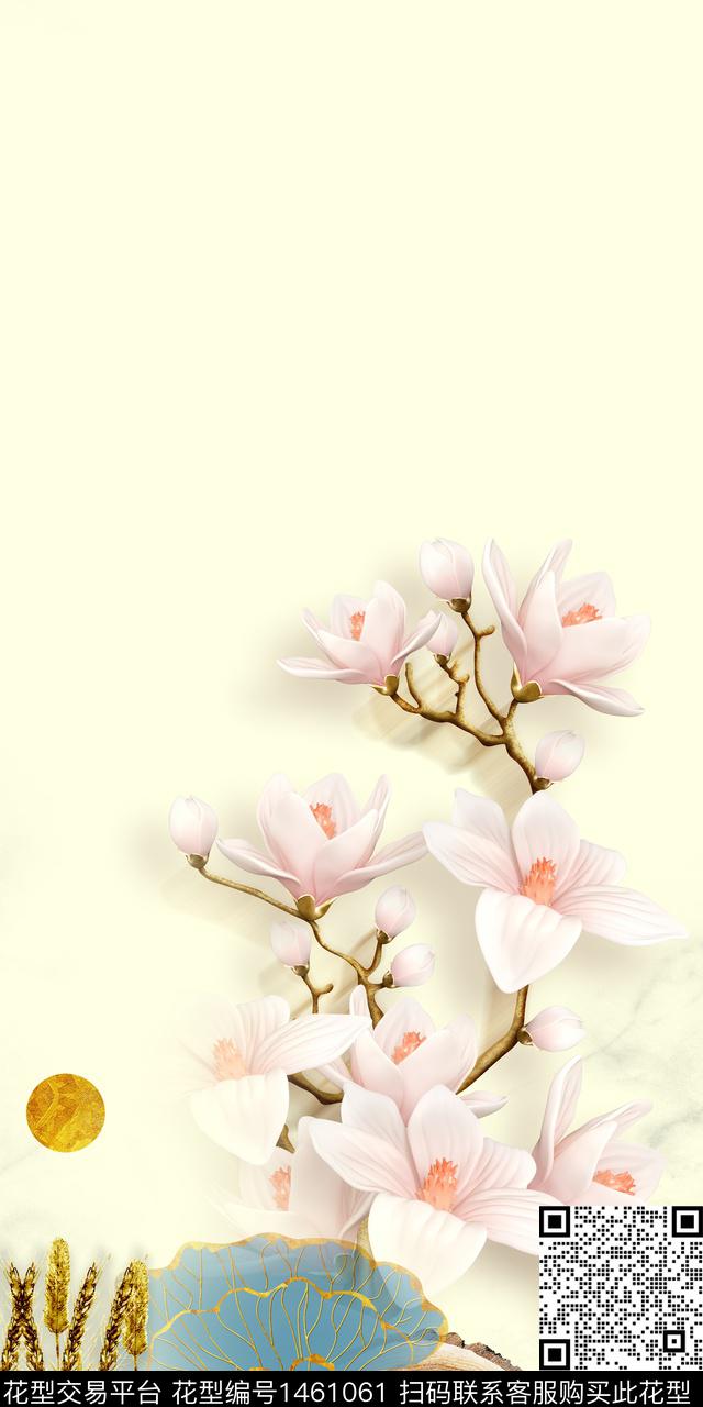 qx2277.jpg - 1461061 - 时尚 旗袍 中国 - 数码印花花型 － 女装花型设计 － 瓦栏