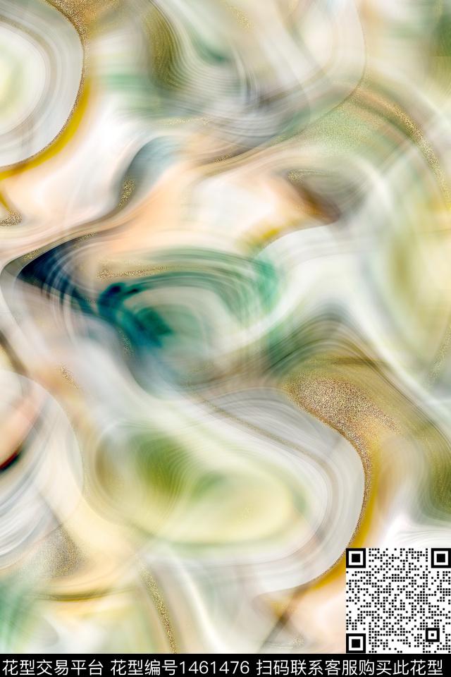 肌理扎染花型大牌风数码印花花型下载（图片编号: 1461476） - 瓦栏（Walan）