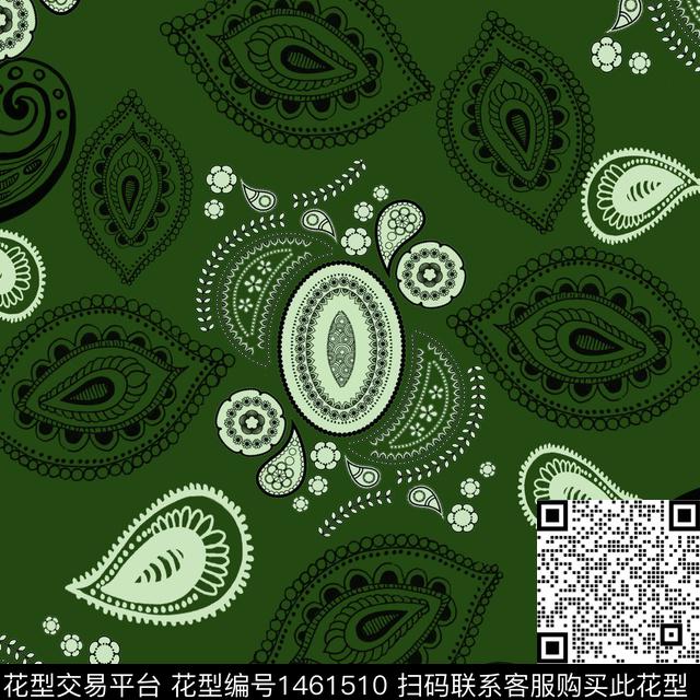 民族风小碎花佩斯利图案传统印花花型下载（图片编号: 1461510） - 瓦栏（Walan）